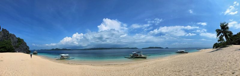 Panoramic view of beach against sky