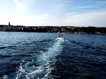 Boats in sea