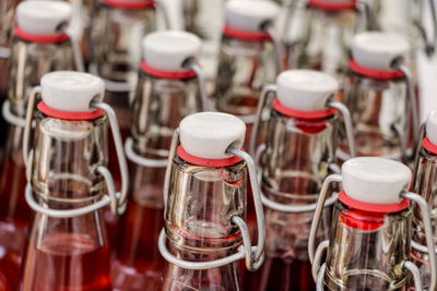 Full frame shot of bottles