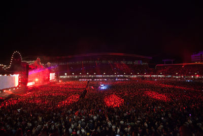 Crowd at night