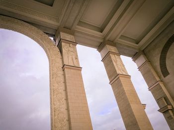 Low angle view of monument against sky