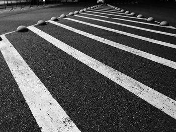 Zebra crossing on road