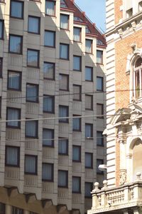 Low angle view of buildings in city