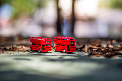 Close-up of toy on table
