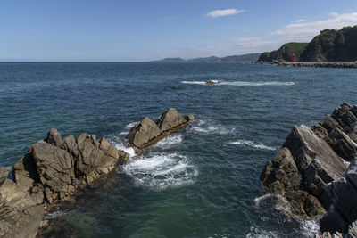 Scenic view of sea against sky