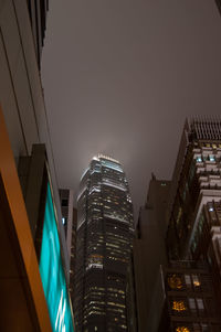 Illuminated skyscraper during night