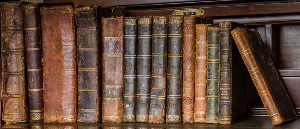 Old books on shelf