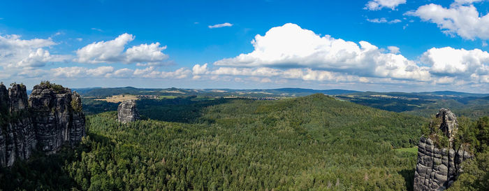 Panoramic view of landscape against sky