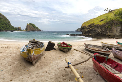 Panoramic view of beach against sky