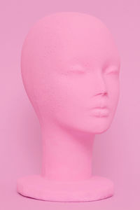 Fashion pink mannequin. minimal design creative art