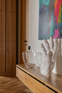 Midsection of woman washing hands in bathroom