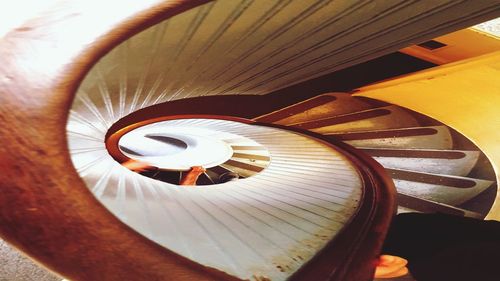 Close-up of spiral staircase