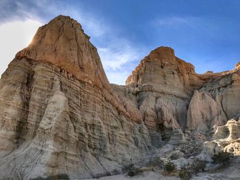 Low angle view of rock formation