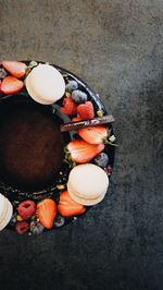 High angle view of food