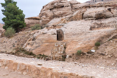 Rock formations on landscape