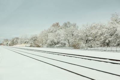 Empty road in winter