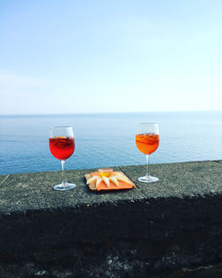 View of drink on the water 