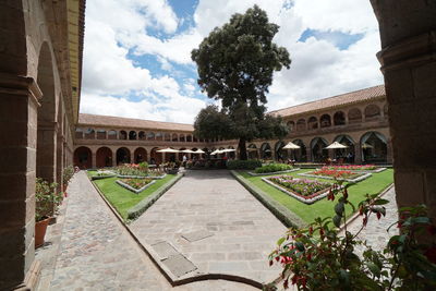 View of historical building against cloudy sky