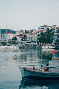 Boats in harbor