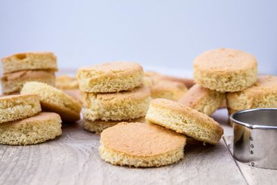 Close-up of sponge cake