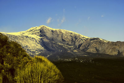 Scenic view of mountain against sky