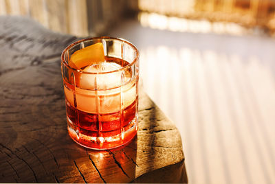 Close-up of drink on table