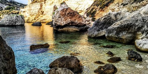 Rocks on sea shore