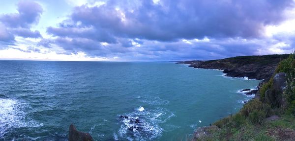 Panoramic view of sea against sky