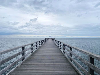 Pier over sea against sky