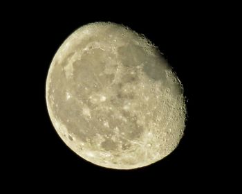 Close-up of moon against sky at night