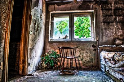 Interior of abandoned house