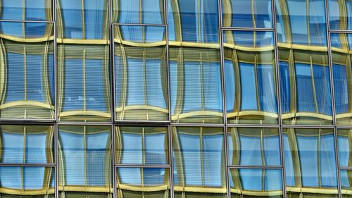 Full frame shot of modern glass building