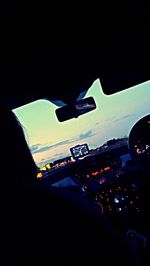 Cars on road at night