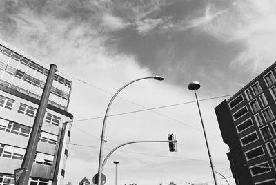 Low angle view of street light