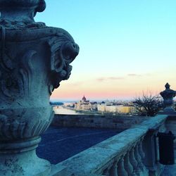 Silhouette of historical building against sky