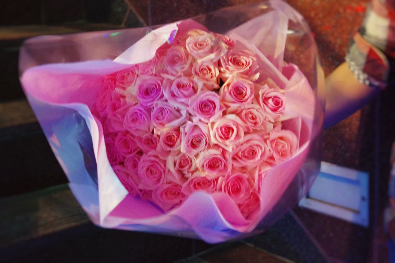 flower, freshness, pink color, fragility, petal, indoors, no people, close-up, flower head, food, day, ready-to-eat