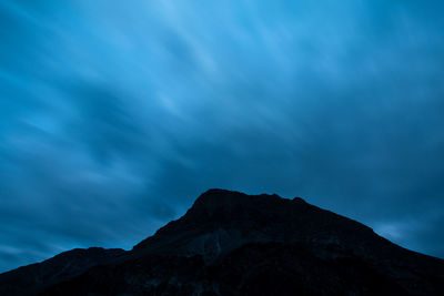 Low angle view of mountain against sky