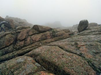 Scenic view of rocky mountains against sky