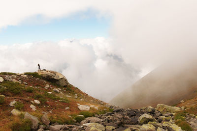 Scenic view of mountain against sky