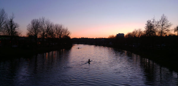 Reflection of trees in water