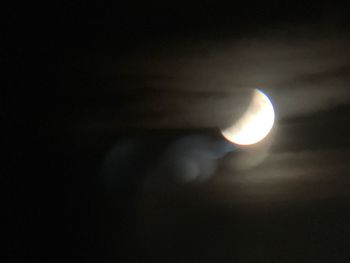 Scenic view of moon in dark sky