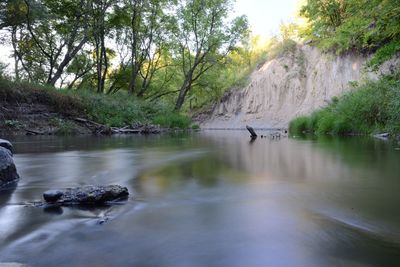 River flowing through rocks