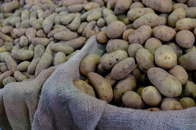 Close-up of potatoes in market