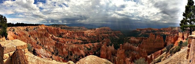 Scenic view of rocky mountains