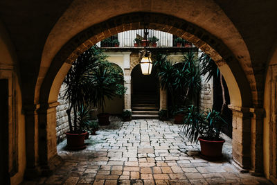 Entrance of door seen through corridor