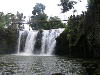 Scenic view of waterfall