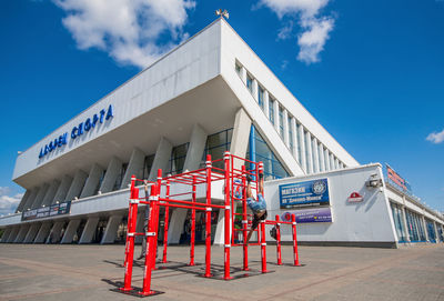 Low angle view of building against sky