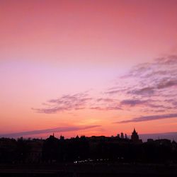 Silhouette of landscape at sunset