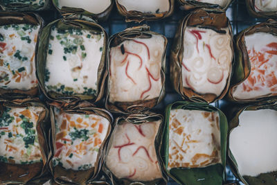 Full frame shot of donuts