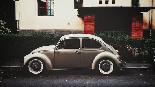 Cars parked in front of building